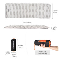 Матрас надувной KingKamp Ultra Light 650 183x51х5 см серый