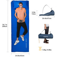 Матрас самонадувающий KingCamp Comfort Single 198х63х4 см, бежевый