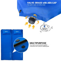 Матрас самонадувающий KingCamp Comfort Single 198х63х4 см, бежевый