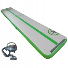 Мат гімнастичний надувний MASTER, 600 x 100 x 20 см, сіро-зелений
