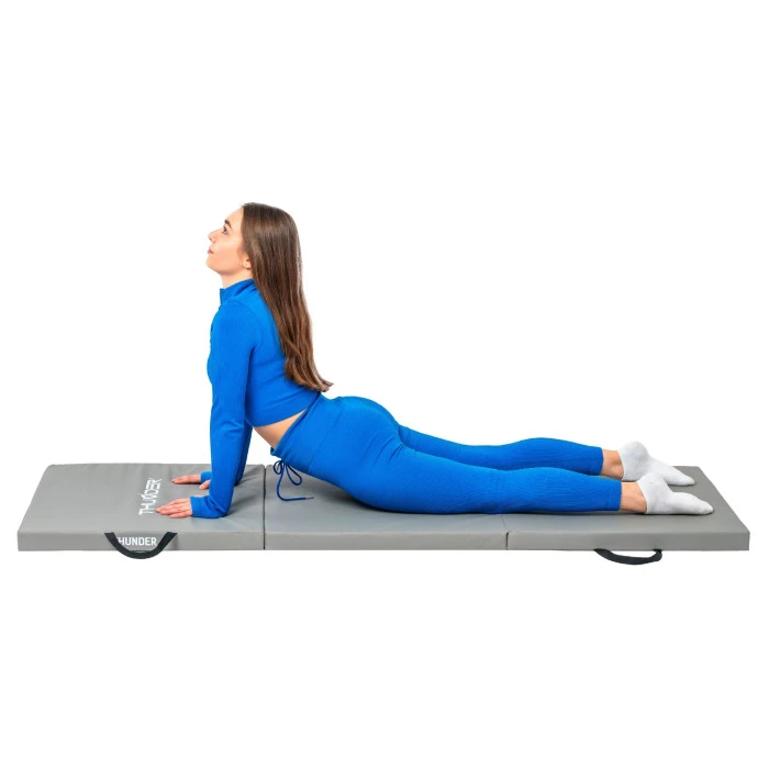 Мат гімнастичний THUNDER MG-01, 180 х 60 х 4 см, сірий