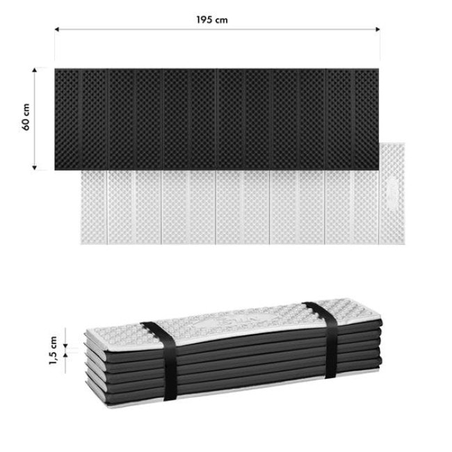 Килимок складаний NILS CAMP NC17103 195 см, чорний