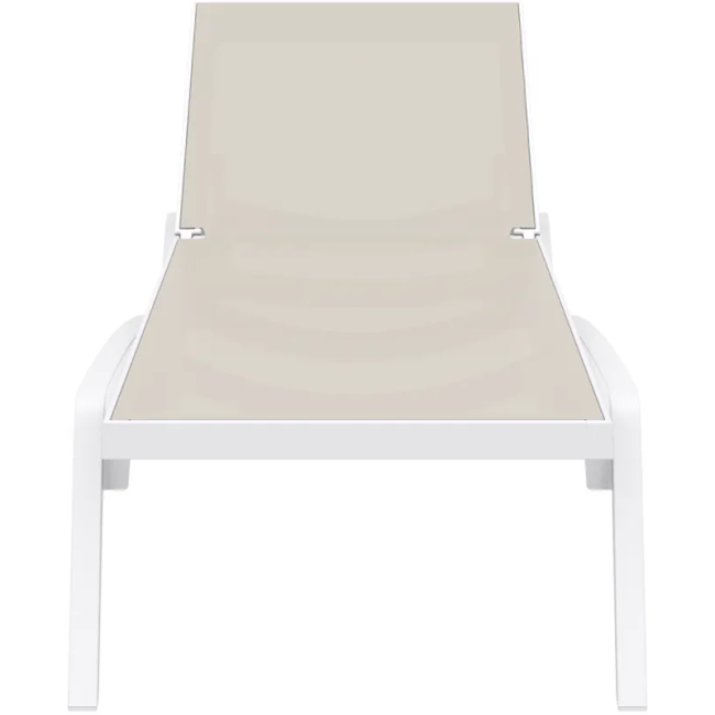 Шезлонг Siesta Pacific, біло-бежевий