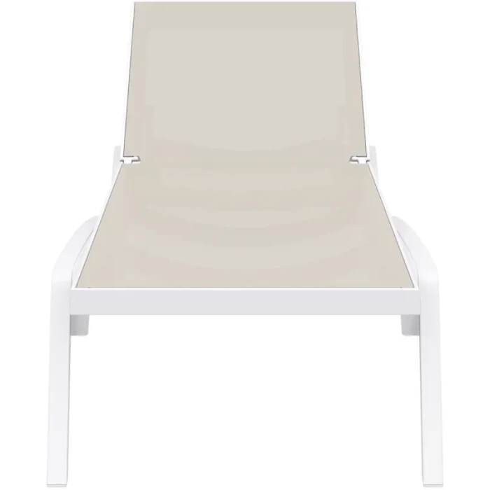 Шезлонг Siesta Pacific, біло-бежевий