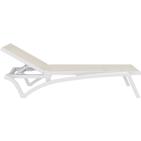 Шезлонг Siesta Pacific, біло-бежевий