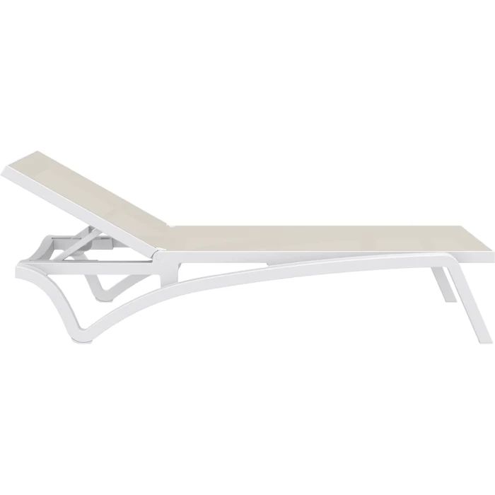 Шезлонг Siesta Pacific, біло-бежевий