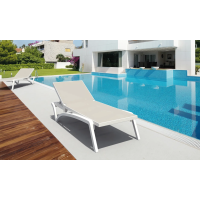 Шезлонг Siesta Pacific, біло-бежевий