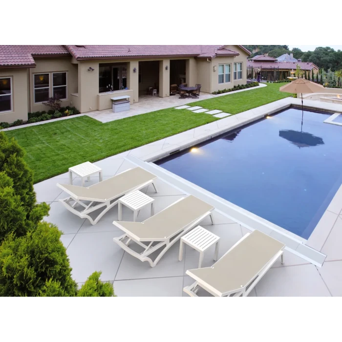 Шезлонг Siesta Pacific, біло-бежевий