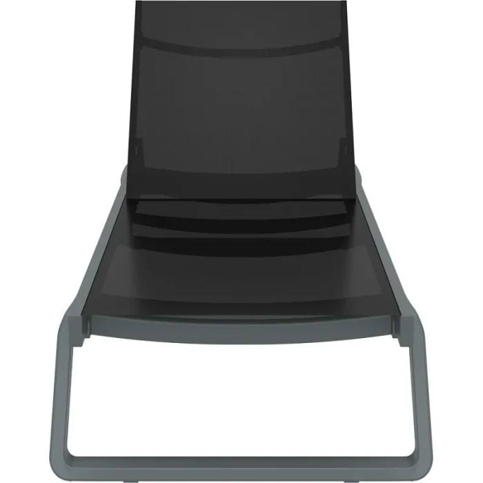 Шезлонг Siesta Tropic, серо-черный