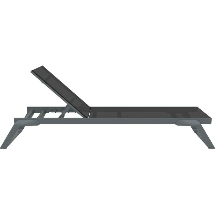 Шезлонг Siesta Tropic, серо-черный