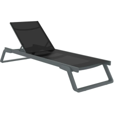 Шезлонг Siesta Tropic, серо-черный