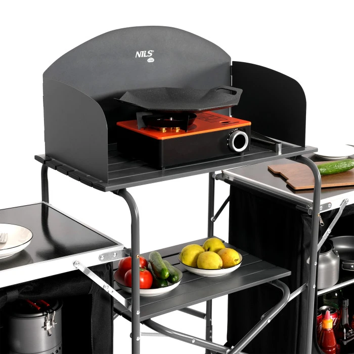 Кемпинговый шкаф с ветрозащитой NILS CAMP NC3042