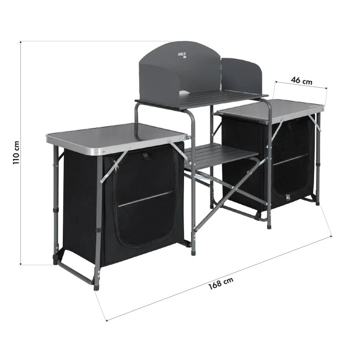 Кемпинговый шкаф с ветрозащитой NILS CAMP NC3042