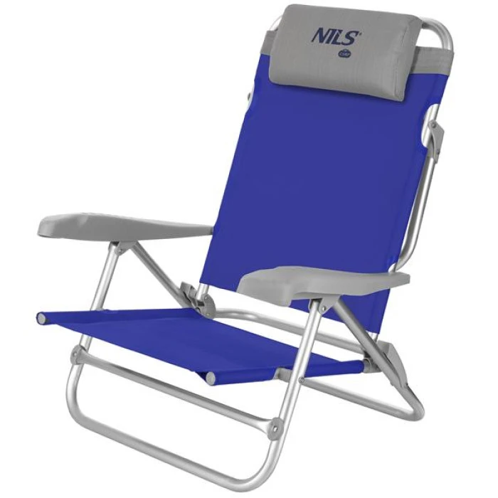 Кресло для кемпинга 2в1 NILS CAMP NC3502, сине-серое