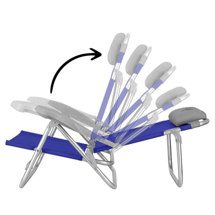 Кресло для кемпинга 2в1 NILS CAMP NC3502, сине-серое