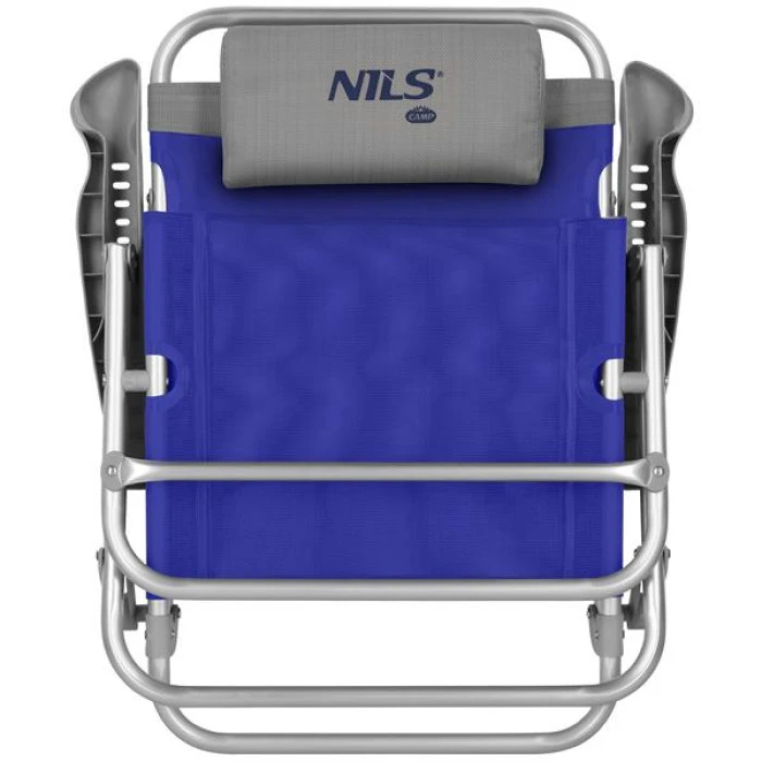 Кресло для кемпинга 2в1 NILS CAMP NC3502, сине-серое