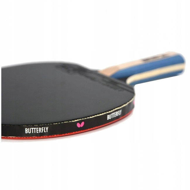 Ракетка для настольного тенниса BUTTERFLY Timo Boll Silver, черно-красная.