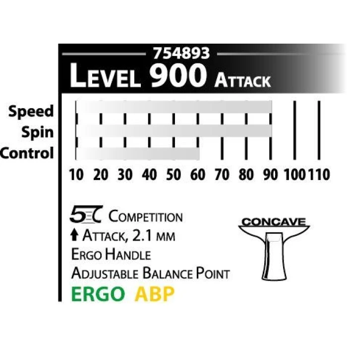 Ракетка для настольного тенниса DONIC WALDNER 900, черная.
