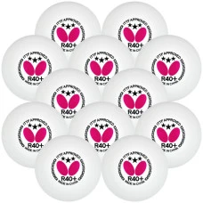 М'ячі для настільного тенісу BUTTERFLY 12 шт, білий