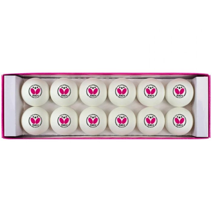 Мячи для настольного тенниса BUTTERFLY 12 шт, белый