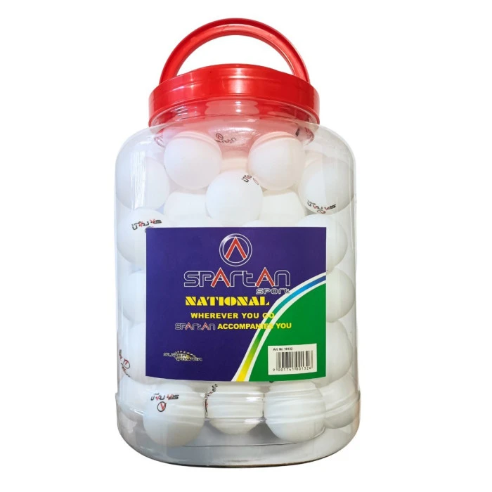 Мячи для настольного тенниса SPARTAN 10132 60 шт, белые
