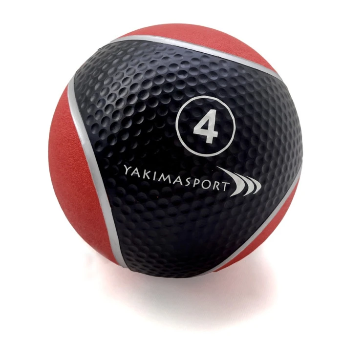 Медицинский мяч YakimaSport 4 кг, черно-красный.