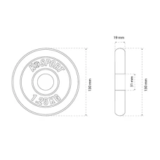 Диск чугунный K-SPORT O1.25 1,25 кг