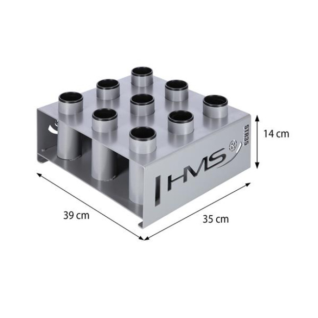 Стальная подставка под олимпийские грифы 9 лунок HMS COMMERCIAL STR35