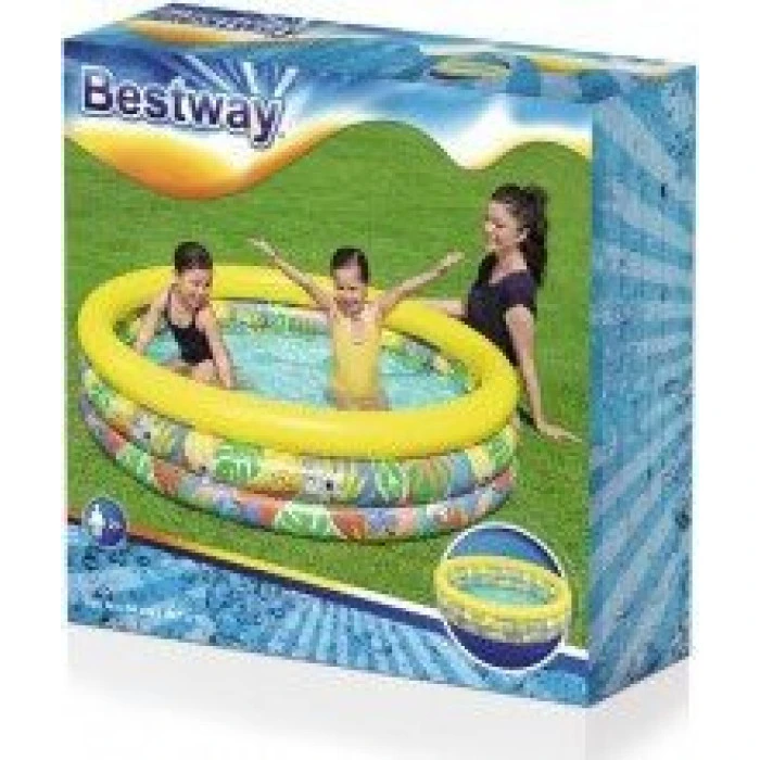 Басейн надувний дитячий Тропічні рослини Bestway 51203 168х38 см
