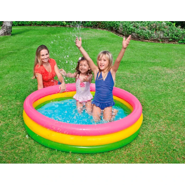Бассейн надувной детский Радуга Intex 57422 147x33 см