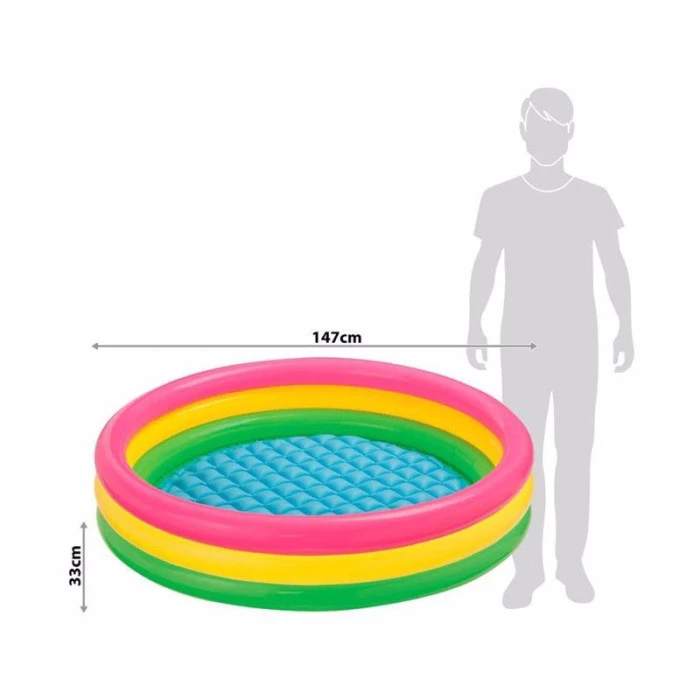 Бассейн надувной детский Радуга Intex 57422 147x33 см