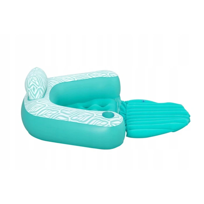 Крісло надувне для плавання Bestway Comfort Plush Pro 43719 145 х 120 см, бірюзове