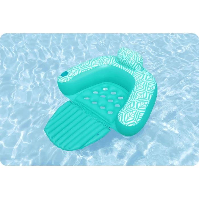 Крісло надувне для плавання Bestway Comfort Plush Pro 43719 145 х 120 см, бірюзове
