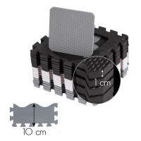 Килимок-пазл NILS FUN MD03 140х140х1 см, 36 деталей, сірий