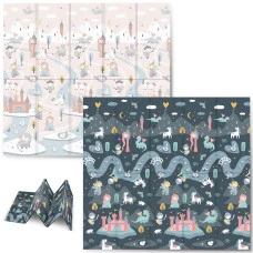 Килимок розкладний дитячий 200 x 180 x 1 см Nukido NK-340 Фортеця День-Ніч