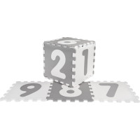 Біло-сірий килимок з 9 пазлами для дітей 10м+