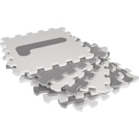 Біло-сірий килимок з 9 пазлами для дітей 10м+