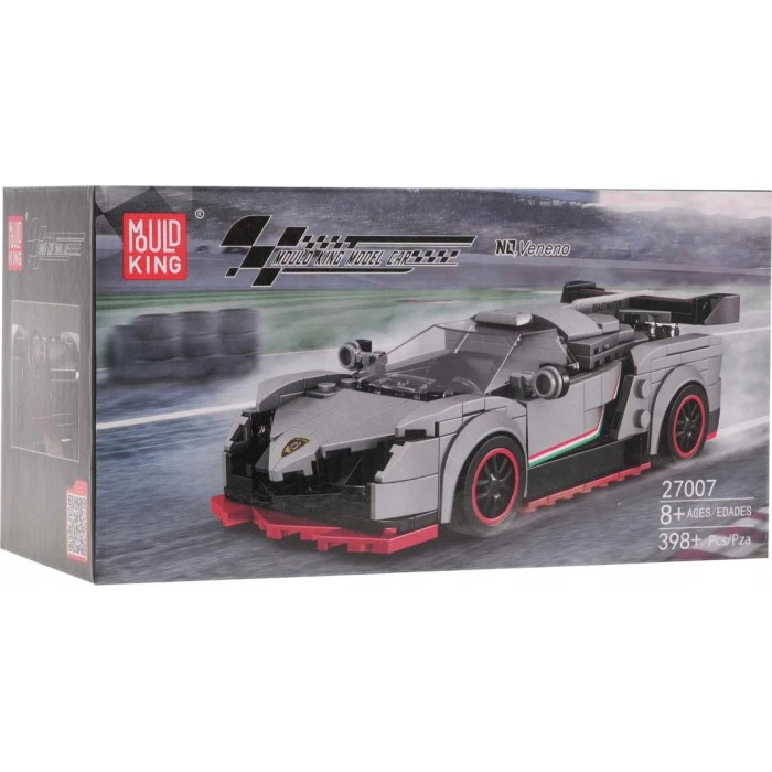 Детский конструктор Спортивный автомобиль 398 эл. Белый ZKL.27007