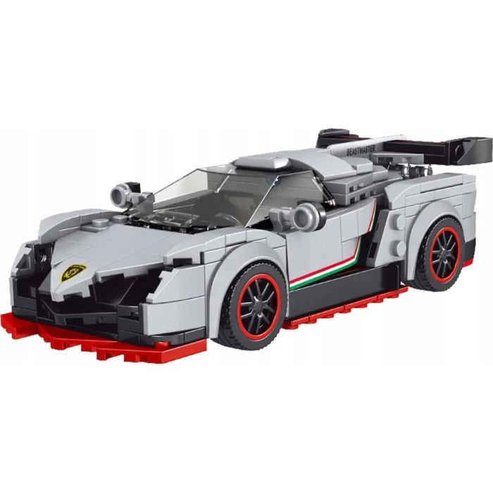 Детский конструктор Спортивный автомобиль 398 эл. Белый ZKL.27007