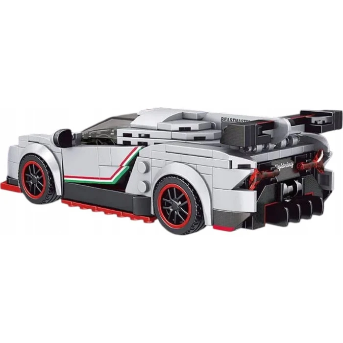 Детский конструктор Спортивный автомобиль 398 эл. Белый ZKL.27007