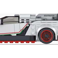 Дитячий конструктор Спортивне авто 398 ел. Білий ZKL.27007