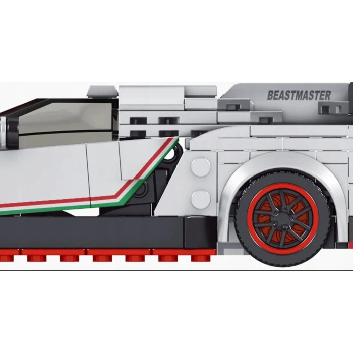 Детский конструктор Спортивный автомобиль 398 эл. Белый ZKL.27007