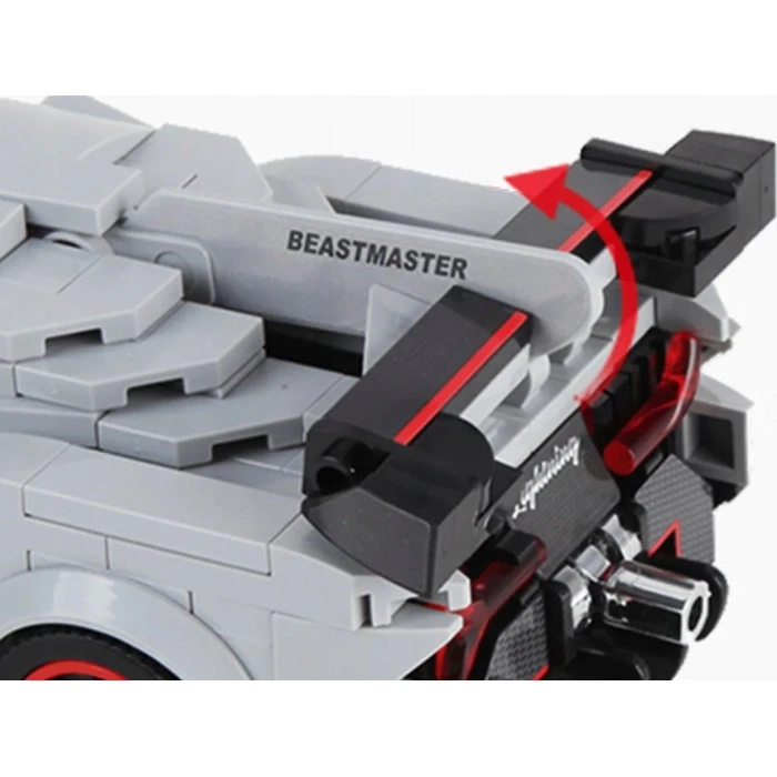 Детский конструктор Спортивный автомобиль 398 эл. Белый ZKL.27007