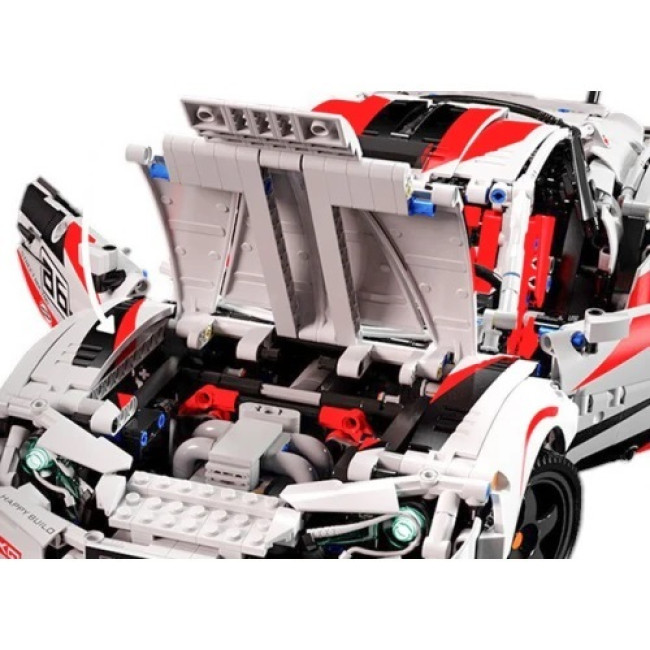 Детский конструктор Машинка Super Car GT86 2586 эл. Белая