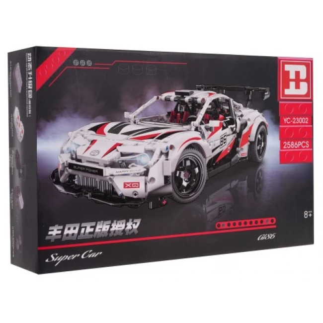 Детский конструктор Машинка Super Car GT86 2586 эл. Белая