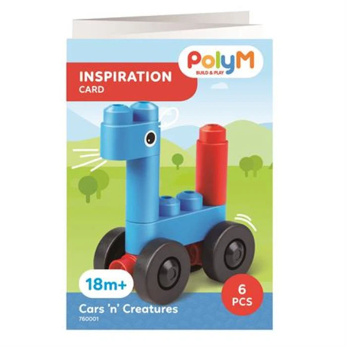 Конструктор PolyM Машинки и зверьки 6 эл. (760001)