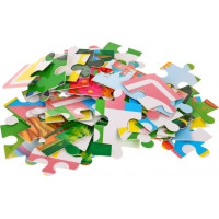 Дитячий набір дерев'яних кубиків для дівчаток "Принцеса в замку"