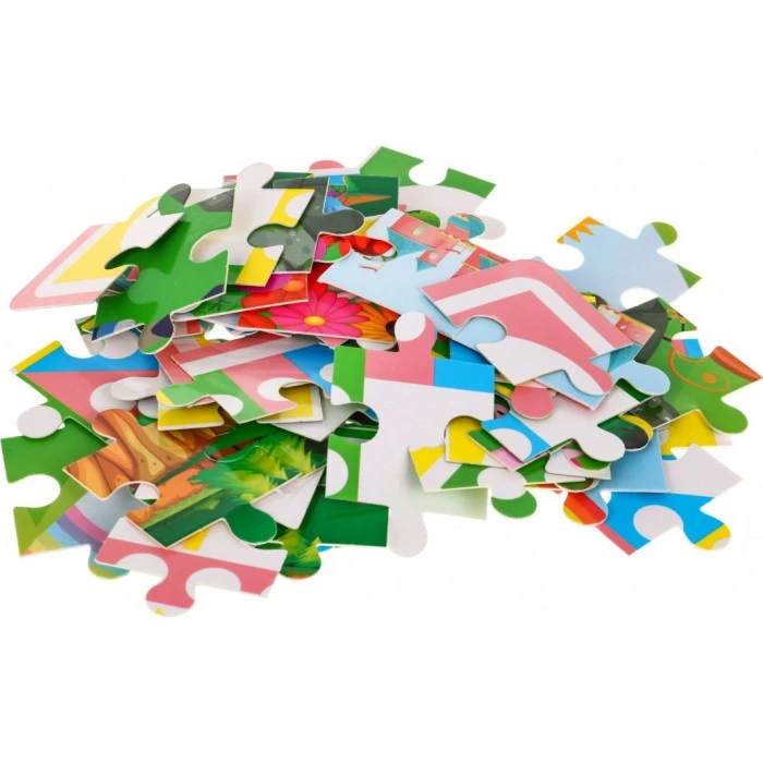 Детский набор деревянных кубиков для девочек "Принцесса в замке"