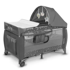 Ліжечко-манеж Lionelo SVEN PLUS GREY CONCRETE