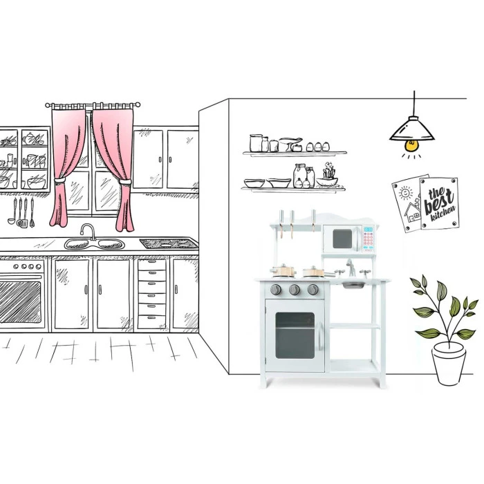 Кухня детская деревянная Ricokods 60 x 30 x 85 см